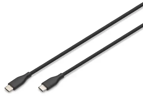 Kabel Digitus USB-C / silikonowy / 1 m / czarny