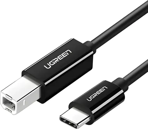 Ugreen 80811 czarny / Kabel USB-C - USB-B / 1 m