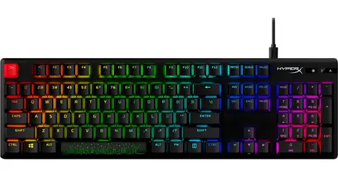 HyperX Alloy Origins PBT czarny / Klawiatura gamingowa / mechaniczna / HyperX niebieski / US / RGB / USB-C