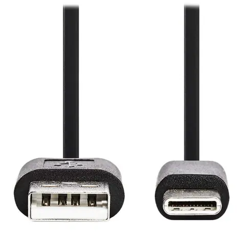 Nedis USB-C - USB-A czarny / Kabel / USB 2.0 / 15 W / 3 m