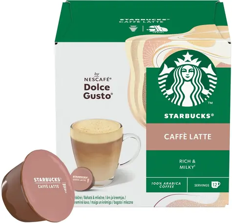 Kapsułki STARBUCKS Caffe Latte do Nescafé Dolce Gusto / 12 szt. / Intensywność 2