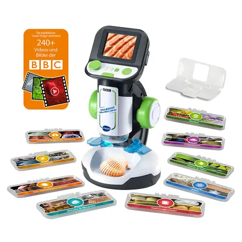 Interaktywny mikroskop wideo VTech / Wyświetlacz LCD / Powiększenie do 200x / od 7 lat