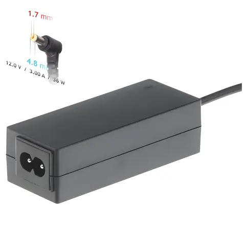 Akyga 36W do Asus / Ładowarka do laptopa / 12V / 3A / 4,8x1,7 mm