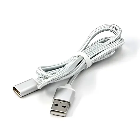 Złącze magnetyczne USB-A neutralne srebrne / Kabel / USB 2.0 / 1 m