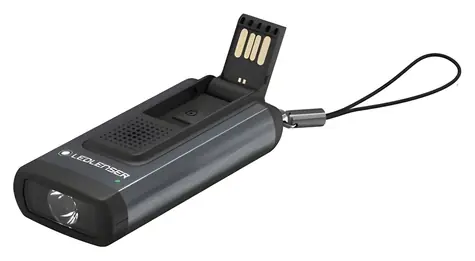 Ledlenser K6R Safety szary / Latarka / Alarm osobisty / 400 lm / Ładowanie przez USB