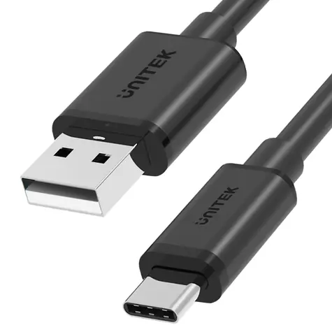 Unitek Y-C481BK czarny / Kabel / USB-A - USB-C / 0,5 m / 3 A