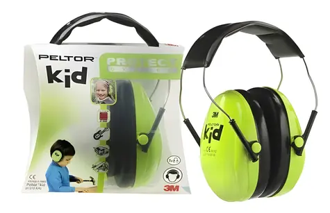 Nauszniki dziecięce 3M Peltor Kid neonowozielone / 27 dB