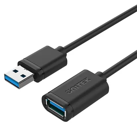 Unitek Y-C459GBK / Przedłużacz USB / USB 3.2 Gen 1 / 2 m / czarny