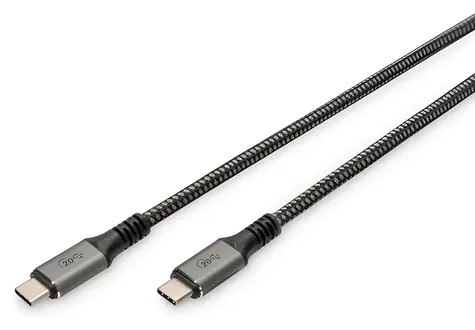 Digitus DB-300443-030-S czarny/szary / kabel USB4 Gen 2x2 / USB-C - USB-C / 20 Gbit/s / PD 60 W / 3 m