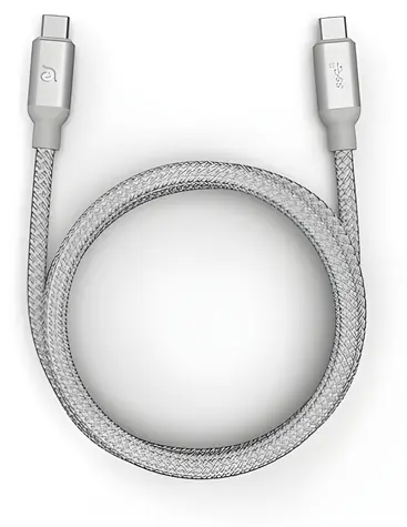 Adam Elements CASA C100+ srebrny / kabel USB-C do USB-C / 100 W / USB 3.1 Gen 2 / 10 Gbit/s / 1 m
