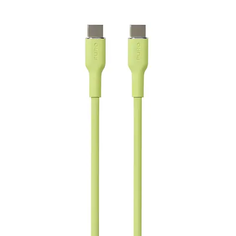 Cable Puro Soft Silicone jasnozielony / Kabel do transmisji danych / USB-C - USB-C / 1,5 m