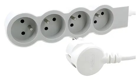 Przedłużacz Legrand Standard biały/jasnoszary / Przedłużacz / 4X gniazdo / 3 m