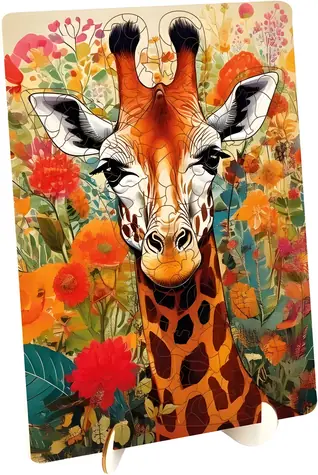 Puzzle MOXY Giraffe Outline / 125 elementów