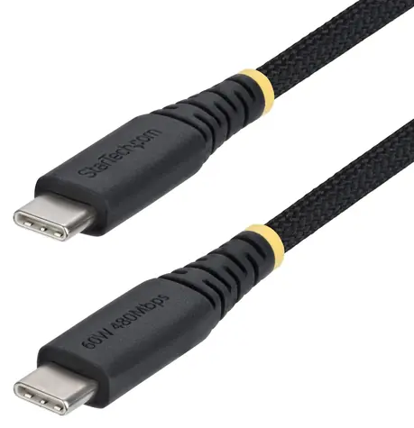 StarTech USB-C czarny / Kabel ładujący / USB-C - USB-C / PD / 0,15 m