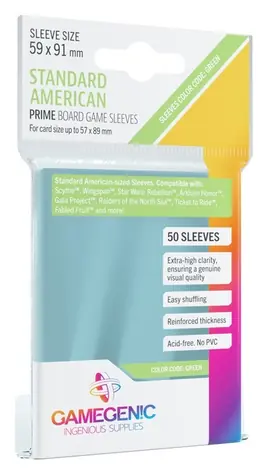 Koszulki na karty GAMEGENIC Prime / Standard American / 59 x 91 mm / 50 szt.