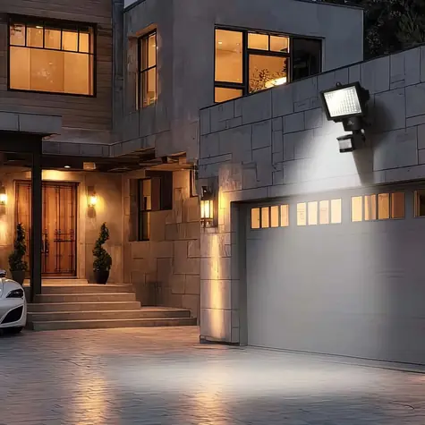Maclean MCE442 czarny / Reflektor LED solarny / czujnik ruchu / montaż ścienny / IP44 / 6000K