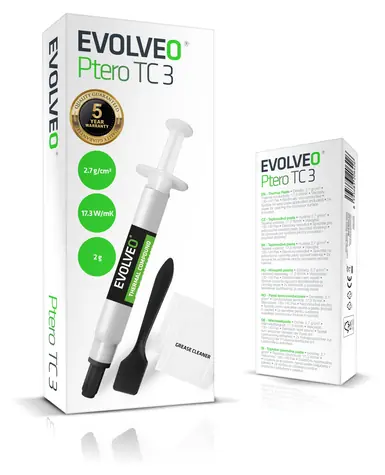 Evolveo Ptero TC3 / Pasta termoprzewodząca / 17,3 W/mK / 2 g