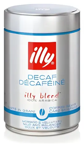 Illy Decaffeinato 250 g / Ziarna kawy / 100% Arabica bezkofeinowa / Puszka