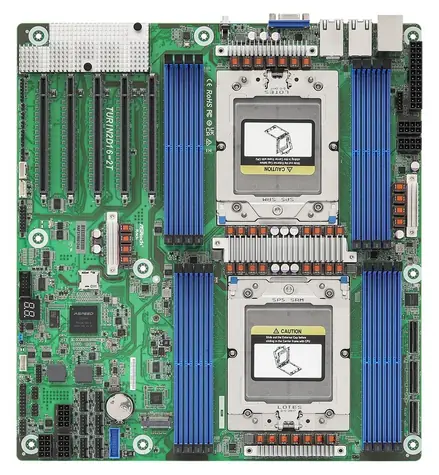 ASRock TURIN2D16-2T / Płyta główna / Socket SP5 / AMD EPYC 9004 / 16x DDR5 / 16x SATA / 2x LAN 10GbE / EEB