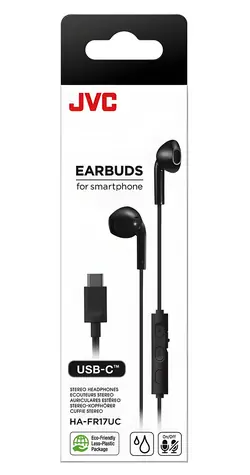 JVC HA-FR17UC czarne / Słuchawki douszne / USB-C / mikrofon / IPX2