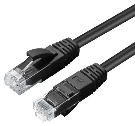 MicroConnect CAT6a U/UTP 15m czarny / LSZH