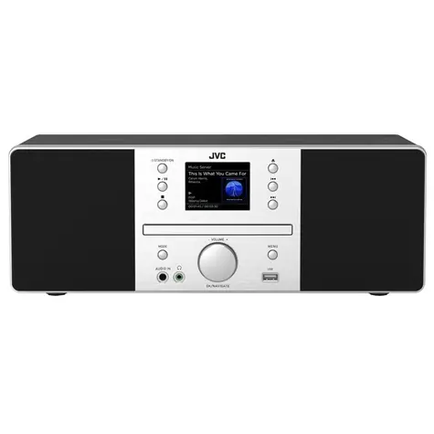 JVC RD-E874B czarny, srebrny / Mikrowieża / Tuner CD/USB/Bluetooth / FM/DAB+ / 20 W