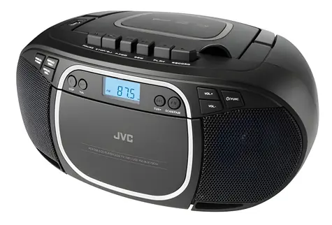 JVC RC-E451B czarny / Odtwarzacz przenośny / CD / Kaseta / FM / Bluetooth / USB / 3,2 W