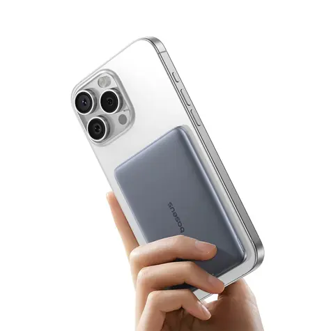 Baseus PicoGo AM41 srebrny / Powerbank / 5000 mAh / 20 W / MagSafe
