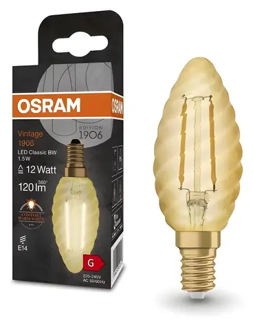 Żarówka LED OSRAM E14 / 1,5 W / 2400 K / 230 V