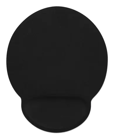 Podkładka pod mysz Manhattan Gel z podpórką pod nadgarstek, czarna / Podkładka pod mysz / Powierzchnia tekstylna / Wodoodporna