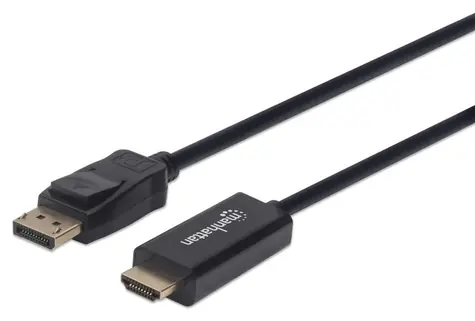 Manhattan DisplayPort - HDMI czarny / Kabel / 1 m / 1080p / 60 Hz