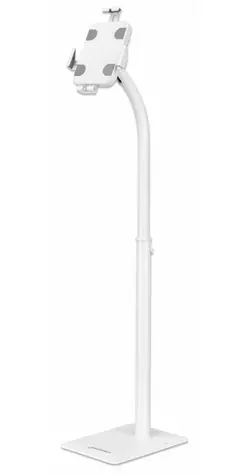 Stojak na tablet Manhattan z blokadą, biały / Stojak na tablet / 7,9"-11" / Regulowana wysokość / Obrót 360°