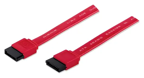 Kabel SATA Manhattan męski - męski 0,5m czerwony / kabel SATA / SATA III / 6 Gbit/s