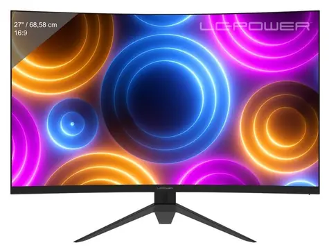 27" LC-Power LC-M27QC czarny / Monitor / VA / QHD 2560x1440 / 180 Hz / zakrzywiony / FreeSync Premium