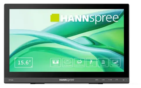 15,6" Hannspree HT165HPB czarny / TFT dotykowy / 1920 x 1080 / 250 cd / 16:9 / 800:1 / 15 ms / HDMI