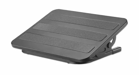 Podnóżek Manhattan Ergonomic czarny / Podnóżek / Nachylenie ±20° / 380 x 300 mm / Nośność 20 kg