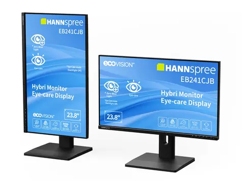 23,8" Hannspree EB241CJB czarny / Monitor / TN / Full HD / 75 Hz / HDMI+DP / USB-C