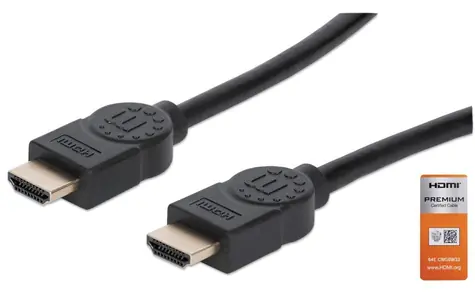 Kabel HDMI Manhattan Premium czarny / Kabel HDMI / HDMI (M) - HDMI (M) / 5 m / Ethernet / 18 Gbit/s / ARC