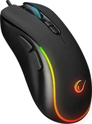 Rampage X-JAMMER V2 czarna / Mysz optyczna do gier / 12800 DPI / RGB / przewodowa