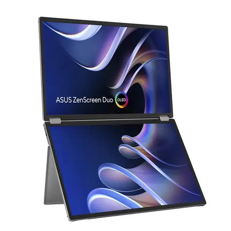 14" Asus ZenScreen Duo OLED MQ149CD srebrny / Monitor / 1920 x 1200 / OLED / 16:10 / 1 ms / 100000:1 / 500 cd-m2