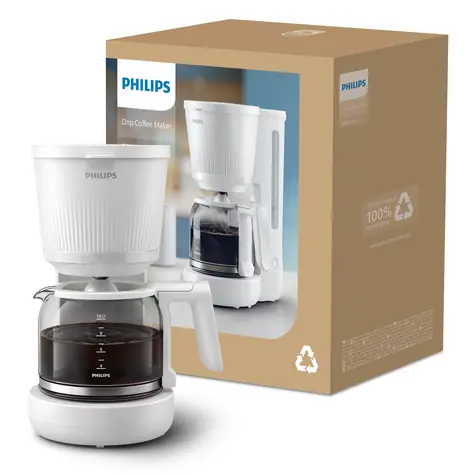 Philips HD7411/00 biały / Ekspres przelewowy do kawy / 1080 W
