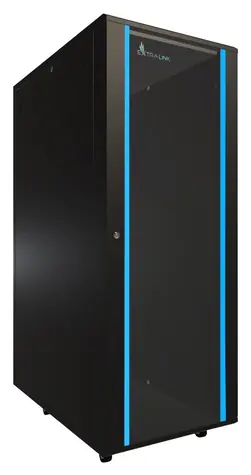 Extralink 37U 19" czarny / Szafa rack / 600×1000 mm / Drzwi szklane / Nośność 1200 kg