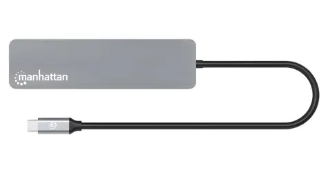 Manhattan Space Grey / Stacja dokująca / USB-C / HDMI 4K / 2× USB-A 3.2 Gen1 / 2× USB-C / PD 100 W