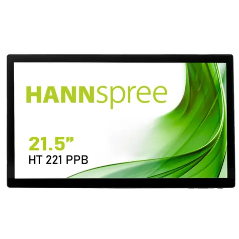 21,5" Hannspree HT221PPB czarny / Monitor dotykowy / Full HD / VA / 60Hz / HDMI, DP, VGA