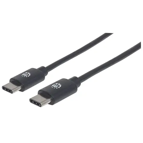Kabel Manhattan USB-C czarny 1 m / Kabel / USB 2.0 / 480 Mbit/s