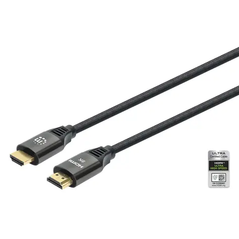 Kabel HDMI Manhattan z Ethernetem czarny / Kabel / 8K 60Hz / 48 Gbit/s / 2 m