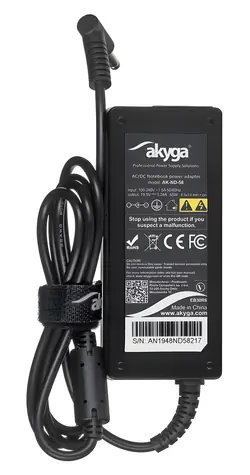 Akyga AK-ND-58 czarny / Zasilacz do laptopa / AC
