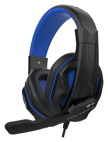 Słuchawki Lexip STEELPLAY HP41 czarno-niebieskie / przewodowe / z mikrofonem / 32 ? / 2,4 m