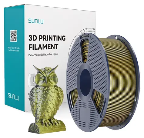 Sunlu PLA+ Silk Dual Color czarno-złoty / Filament do druku / PLA / 1 kg