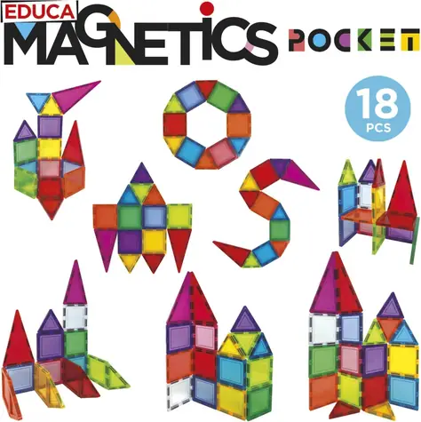 Magnetyczny zestaw konstrukcyjny Educa Magnetics / 18 elementów / w etui